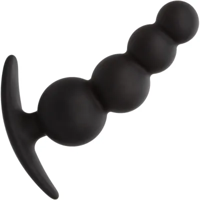 Boundless Beaded Plug Silicone Butt Plug By CalExotics Black