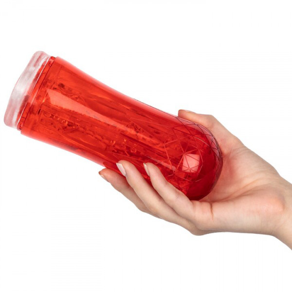 Bondara Red Rocket Clear Neutral Cup Masturbator - 7 Inch