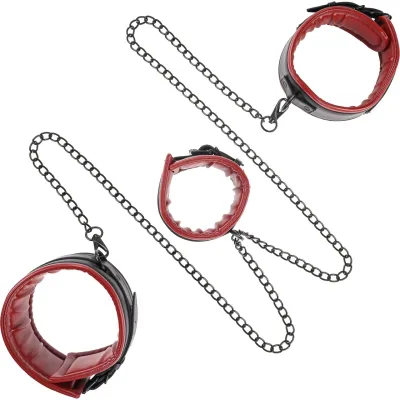 Saffron Chained Tamed Neck Wrist And Ankle Restraint By Sportsheets
