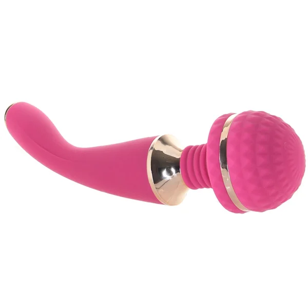 Sugar Pop Bliss Silicone Rechargeable Wand Style Vibrator - Pink
