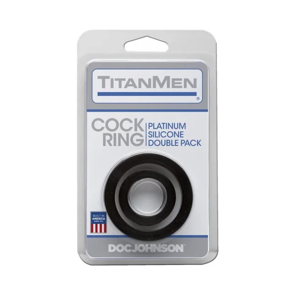 Titanmen Cock Ring Platinum Silicone Double Pack — image 6 of 11