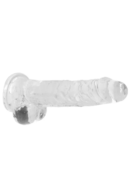 RealRock Crystal Clear - Realistic Dildo with Balls