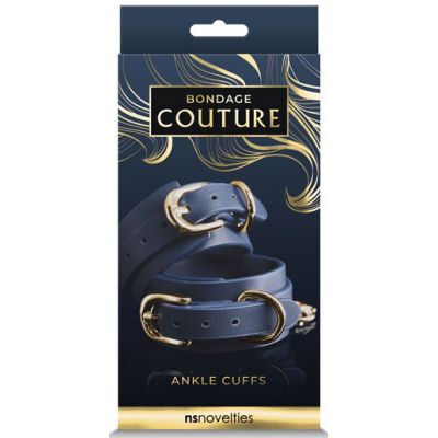 Bondage Couture Ankle Cuffs Blue Restraints