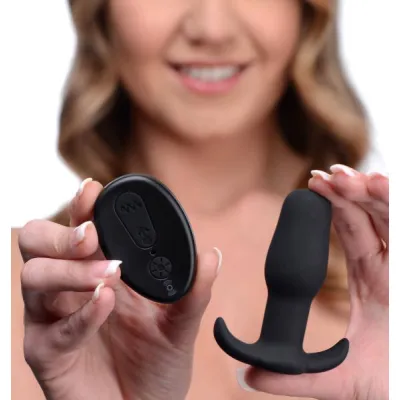 Under Control Anal Plug With Remote Control Black