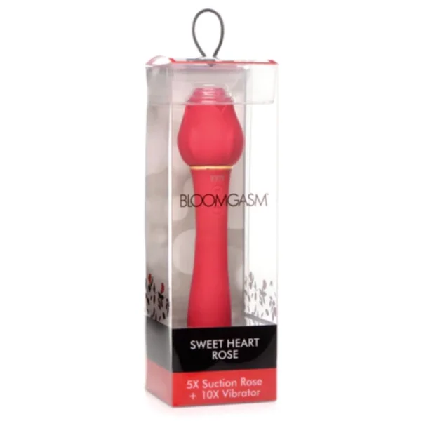 INMI Bloomgasm Dual-Ended Rose Wand Vibrator and Air Pulse Stimulator