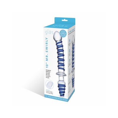 Mr Swirly Double Ended Glas Dildo And Butt Plug