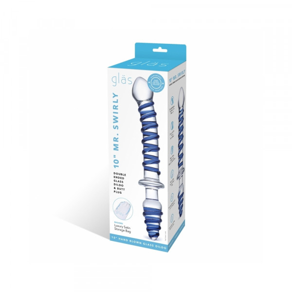 Mr. Swirly Double Ended Glas Dildo And Butt Plug