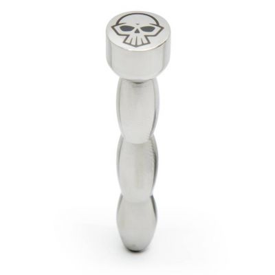 Penis Plug Stainless Steel Wavy Skull Sperm Stopper 8mm