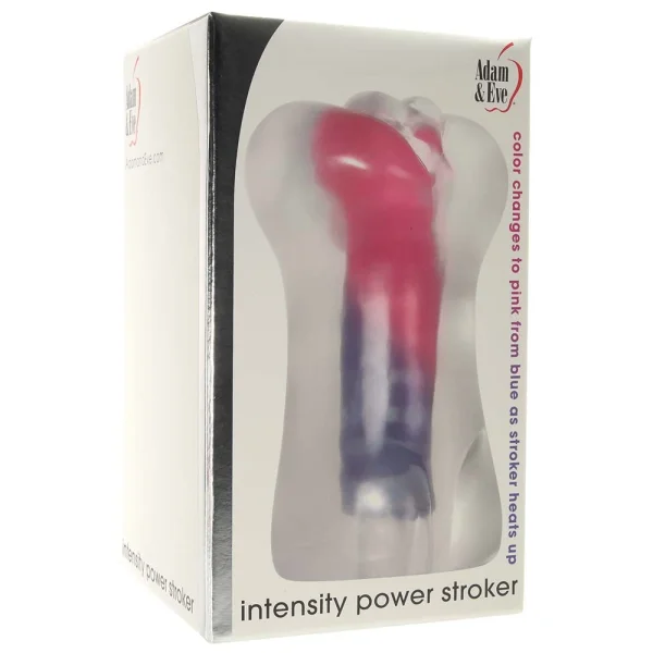 Adam & Eve Intensity Power Stroker - Clear/Blue