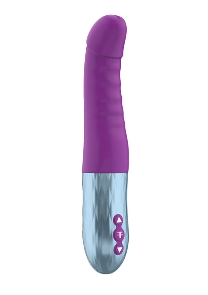 Cadenza Rechargeable Silicone Thrusting Dildo By FemmeFunn - Purple