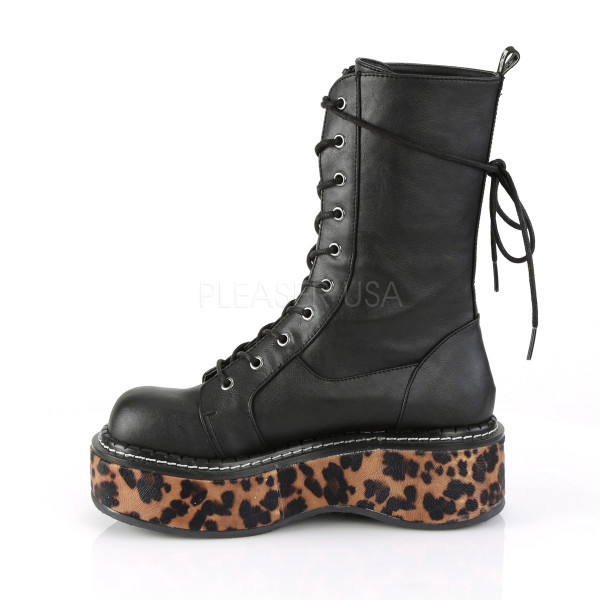 2 inches Platform Calf High Lace-Up Boot W/ Outer Metal Zipper — image 7 of 8