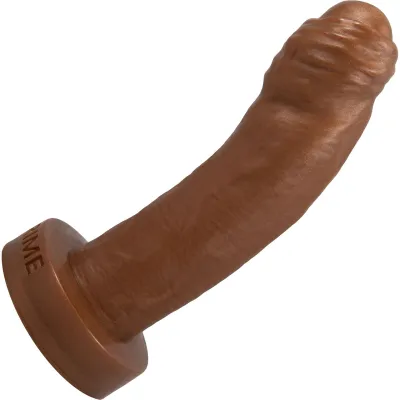 The Reservo Uncut 6 75 Silicone Uncircumcised Dual Density Realistic Dildo By Uberrime Chocolate