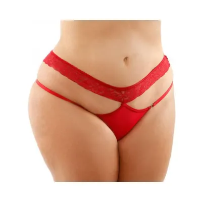 Ren Microfiber Panty With Double strap Waistband Red Queen
