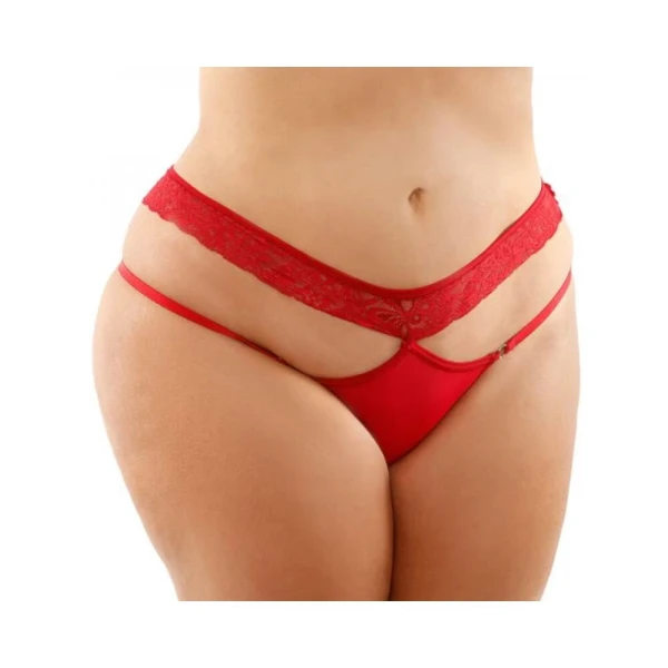 : Ren Microfiber Panty With Double-strap Waistband Red Queen