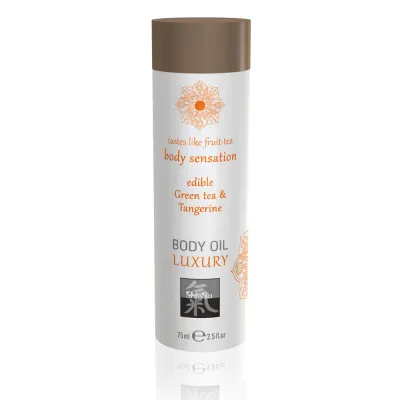 Shiatsu Luxury Body Oil Edible Green Tea And Tangerine 75ml Oil Based