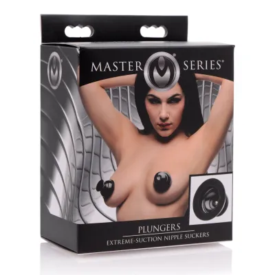 Master Series Plungers Extreme Suction Nipple Suckers Black