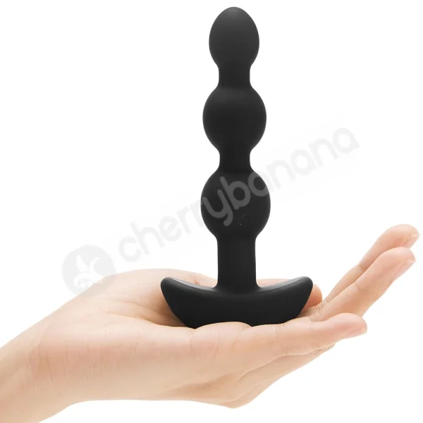 B-Vibe Triplet Black Flexible Silicone Vibrating Anal Beads