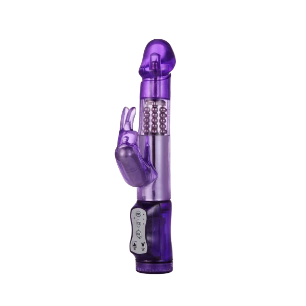 Rabbit Vibrator With 5 Rows Of Rotating Beads