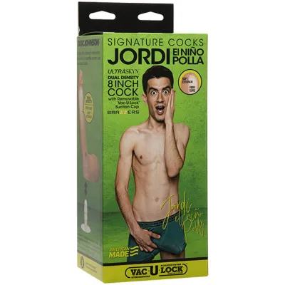 Signature Cocks Jordi El Nio Polla 8 Inch Ultraskyn Cock With Removable Vul Suction Cup