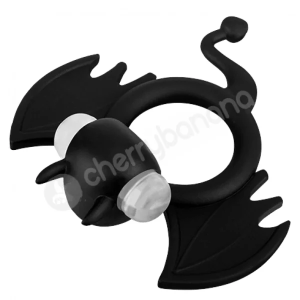 Cherry Banana Black Bat Vibrating Cock Ring