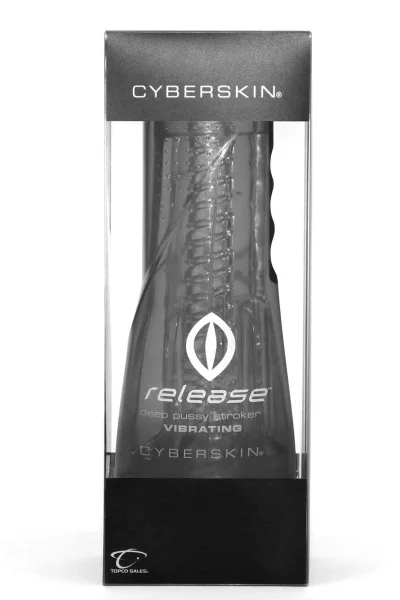 Cyberskin Release Pussy Stroker  Vibrating - Clear