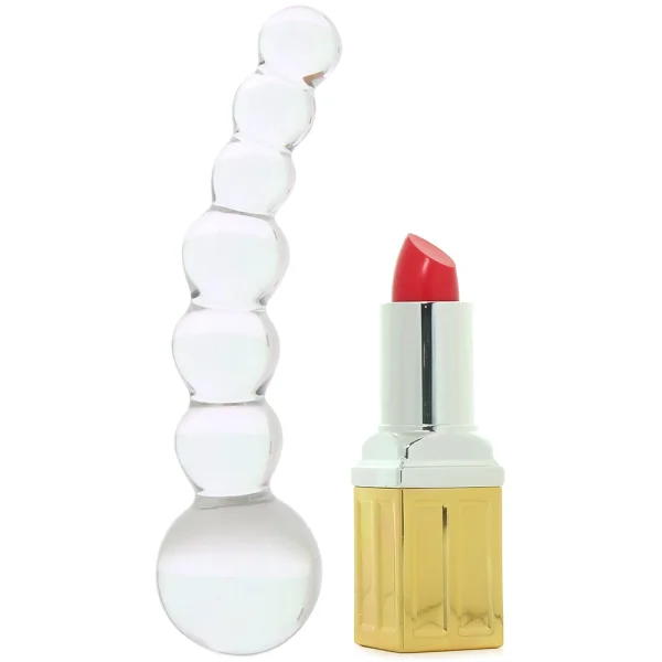 Gläs Curved Beaded Glass Dildo - Clear