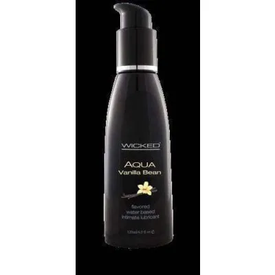 Aqua Vanilla Bean Flavored Water Based Intimate Lubricant 2 Oz
