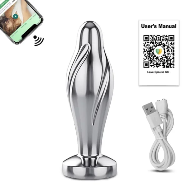 Stainless Steel Swirl Anal Vibrator