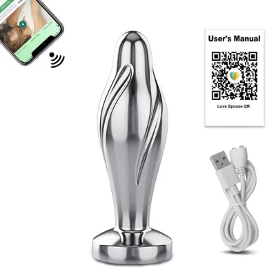 Stainless Steel Swirl Anal Vibrator
