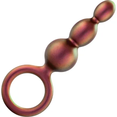 Anal Adventures Matrix Beaded Loop Silicone Butt Plug By Blush Copper