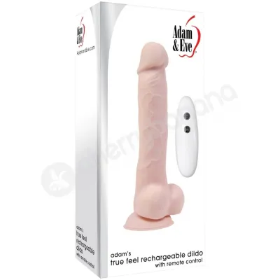 Adam Eve Adam s True Feel Flesh Rechargeable Vibrator Dildo With Remote