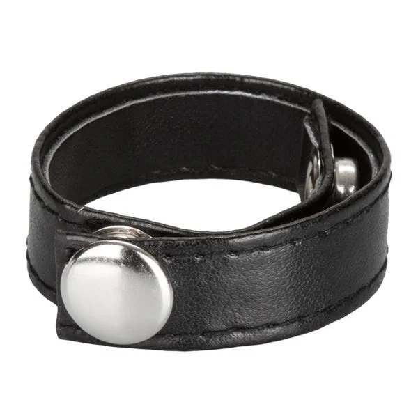 CalExotics Leather 3-Snap Adjustable Cock Ring