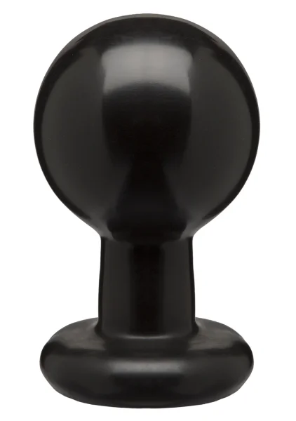 Round Butt Plug - Large - Black