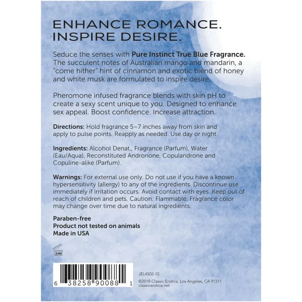 Pure Instinct True Blue - Pheromone Fragrance Oil Roll On .34 oz