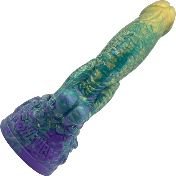 The Futanari 9.5" Silicone Fantasy G-Spot Dildo By Uberrime - Mardi Gras