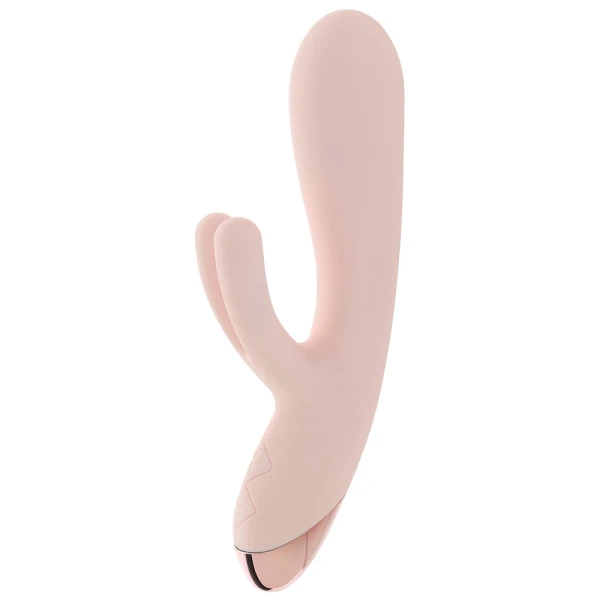 Elora Rechargeable Waterproof Silicone Rabbit Style Dual Stimulation Vibrator By Blush - Pink