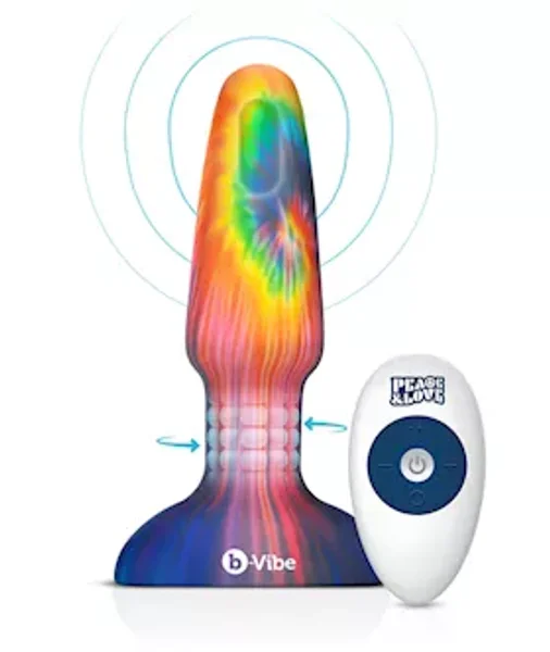 b-Vibe Peace & Love Tie-Dye Rimming Plug — image 9 of 12