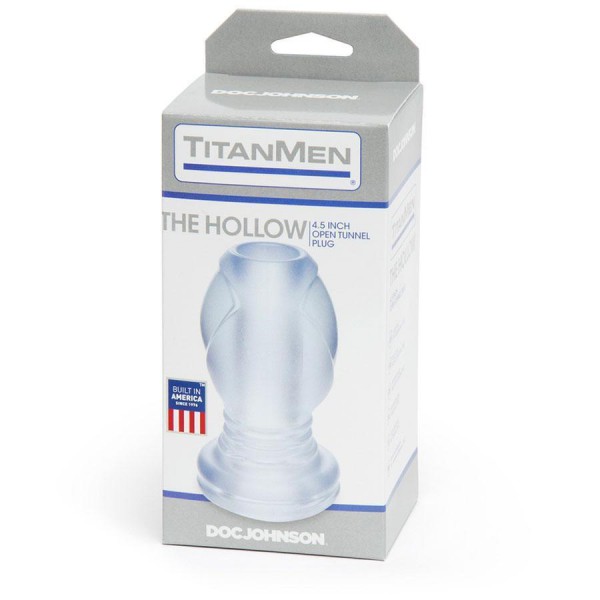 The Hollow Tunnel Anal Plug 4.5 Inch Clear Hollow Butt Plug by TitanMen