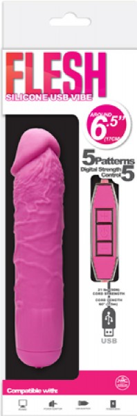 Flesh Silicone USB Vibe