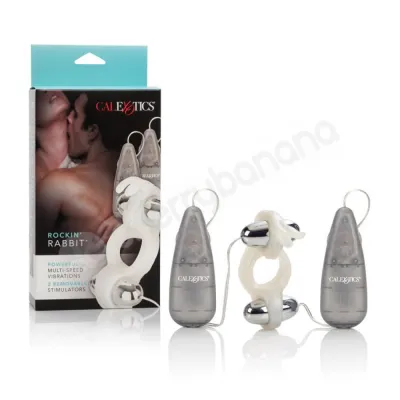 Rockin Rabbit White Vibrating Cock Ring