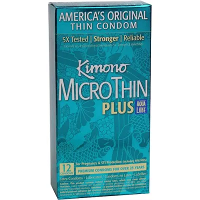 Kimono Microthin Ultra Lubricated With Aqua Lube 12 Pack 12