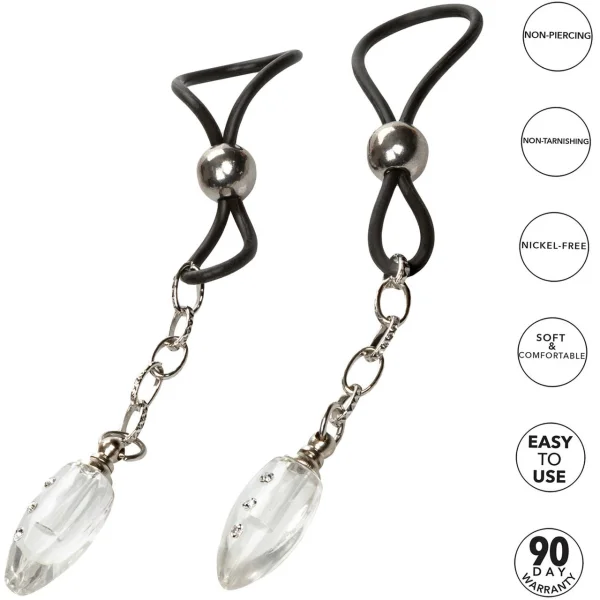Nipple Play NonPiercing Nipple Jewellery Crystal Teardrop