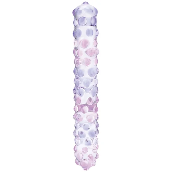 Glas 9-inch Purple Rose Nubby Dildo