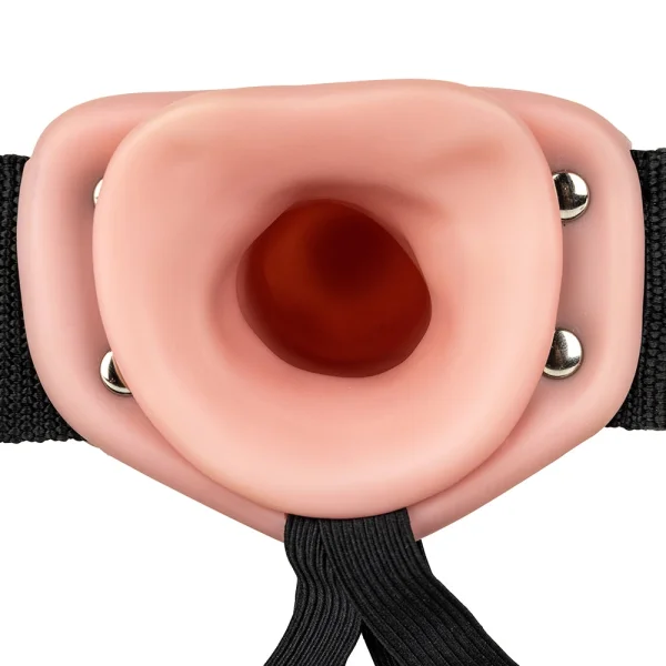 Real Rock Hollow Vibrating 8 Inch Strap-On