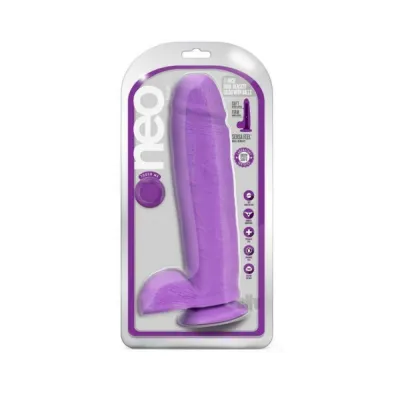 Neo Dual Density Dildo 11 In Neon Purple
