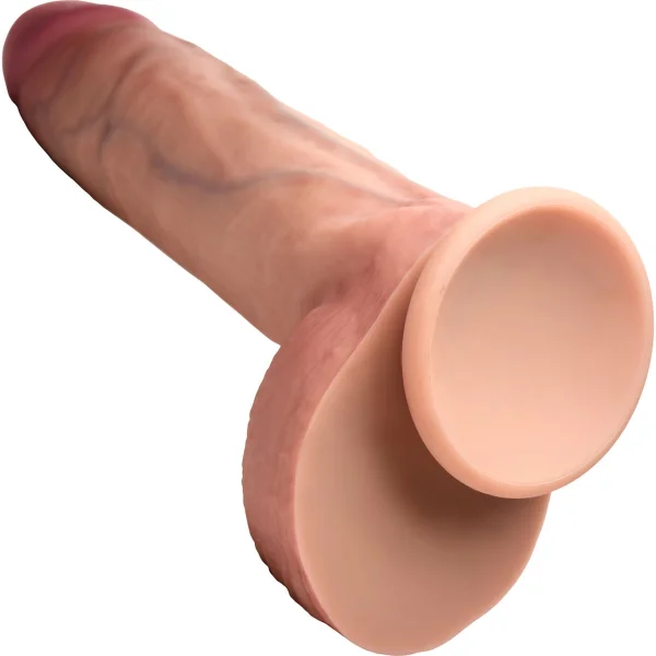Jock Dual Density 10.5" Realistic Silicone Suction Cup Dildo With Balls - Vanilla