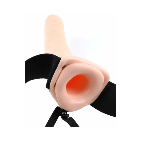 8 inches Vibrating Hollow Strap-On