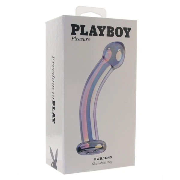 Playboy Pleasure Jewels King G-Spot & P-Spot Glass Dildo