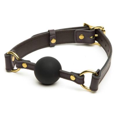 Coco de Mer Leather Ball Gag Brown