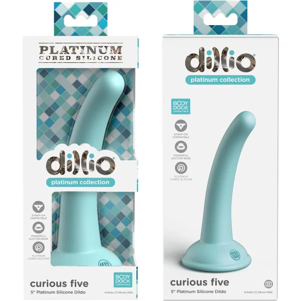 Dillio Platinum Curious Five Silicone 5" Suction Cup Dildo - Lavender